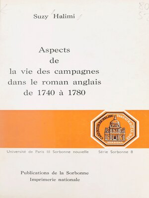 cover image of Aspects de la vie des campagnes dans le roman anglais, de 1740 à 1780